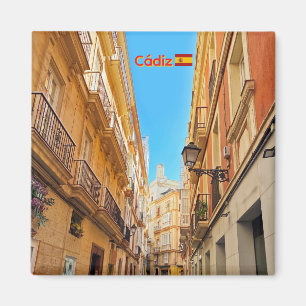 Enge Straßen des historischen Cádiz in Spanien Rei Magnet