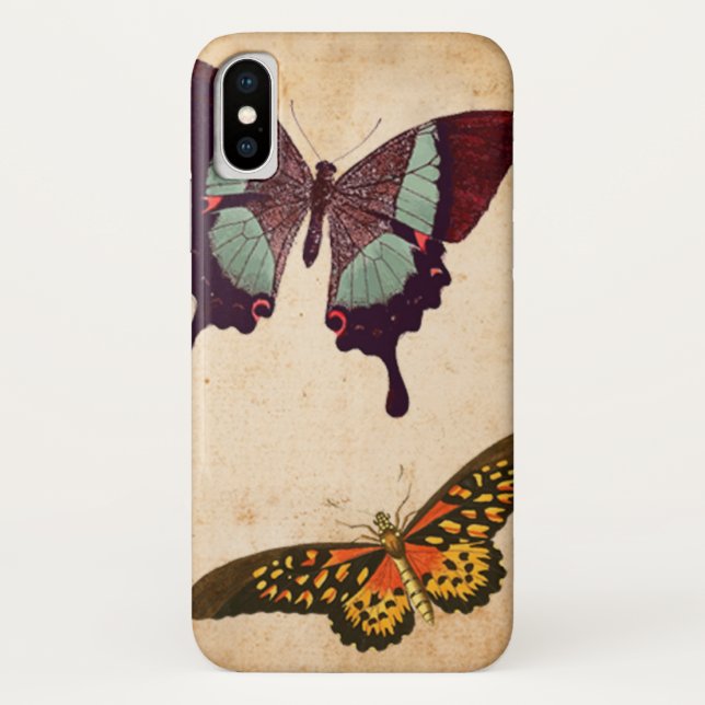 Enge Vintage Schmetterlingspuppe Case-Mate iPhone Hülle (Rückseite)
