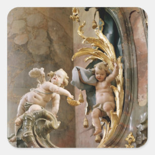 Engel, 1737-66 quadratischer aufkleber