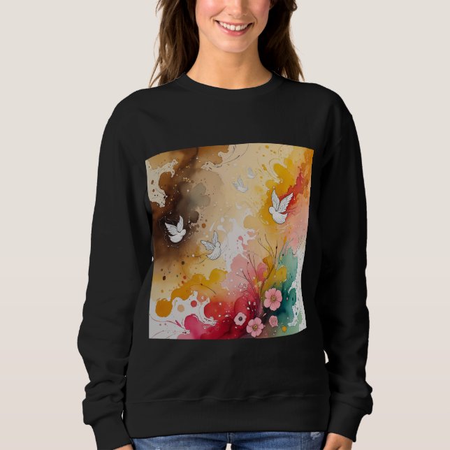 Engel abstrakt  sweatshirt (Vorderseite)
