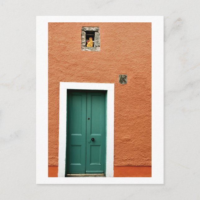 Engel am Fenster, Culross, Schottland Postkarte (Vorderseite)