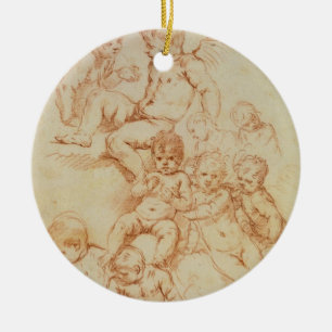 Engel, Anfang des 17. Jahrhunderts (rote Kreide Keramikornament