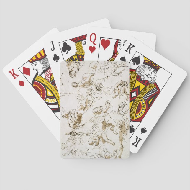 Engel, Anfang des 18. Jahrhunderts (Feder- und Spielkarten (Rückseite)