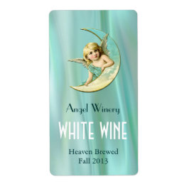 Engel auf dem Mond Zuhause Made Wine Labels
