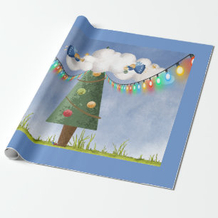Engel auf dem Weihnachtsbaum Geschenkpapier