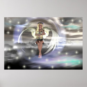 Engel auf einer Wolke Poster