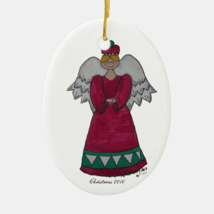 Engel auf Hoch Keramik Ornament