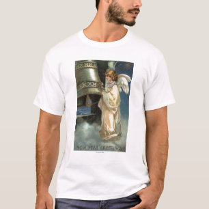 Engel auffallende Bell mit Holzhammer T-Shirt
