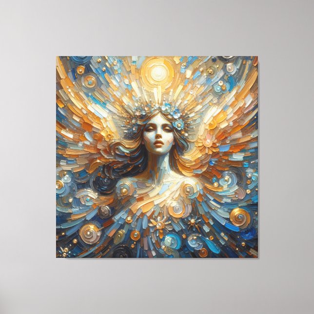 Engel aus meiner roten Leinwand Print (Vorderseite)