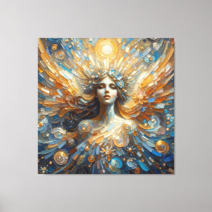 Engel aus meiner roten Leinwand Print