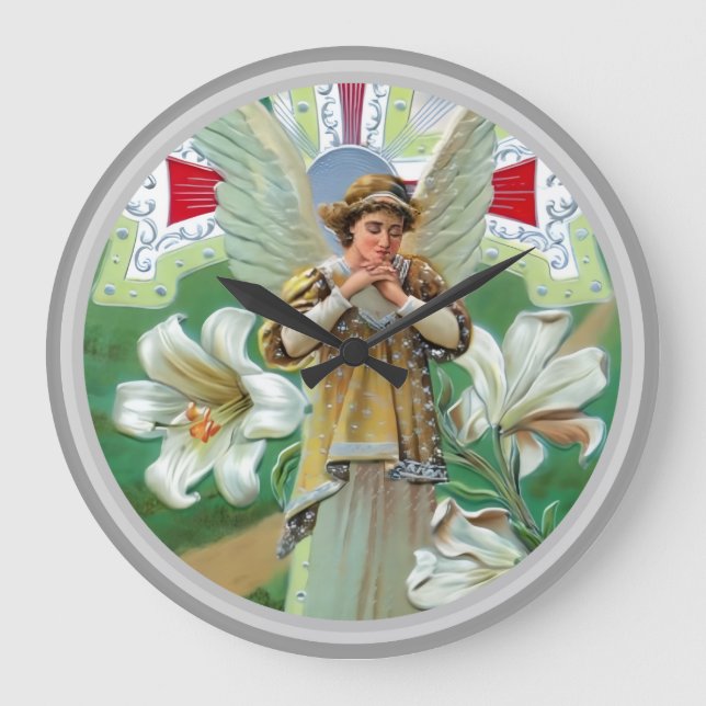 Engel betend große wanduhr (Vorderseite)