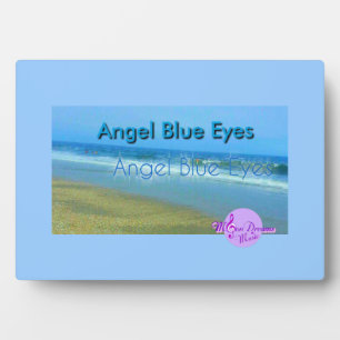 Engel Blaue Augen Fotoplakette mit Staffelei Fotoplatte