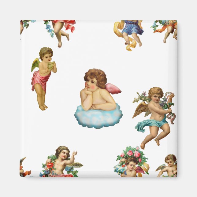 Engel Cherub antik Magnet (Vorne)