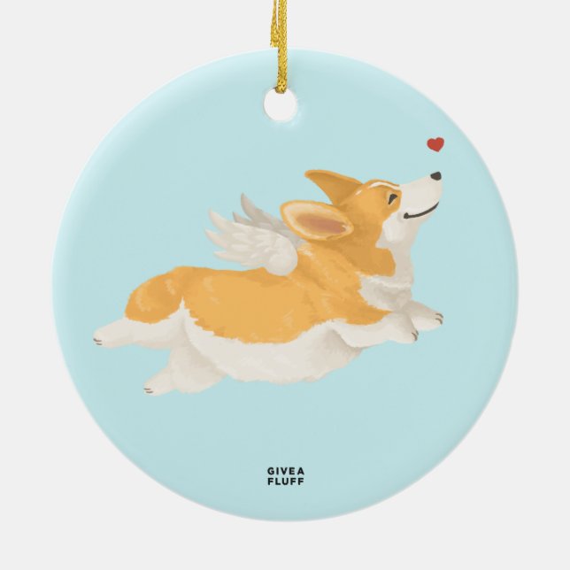 Engel Corg Keramikornament (Hinten)
