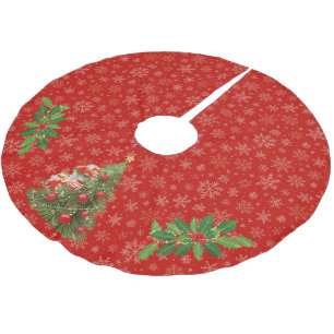 Engel dekorieren den Christbaum Polyester Weihnachtsbaumdecke