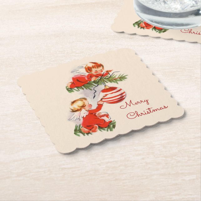 Engel dekorieren den Weihnachtsbaum-Untersetzer Untersetzer (angewinkelt)