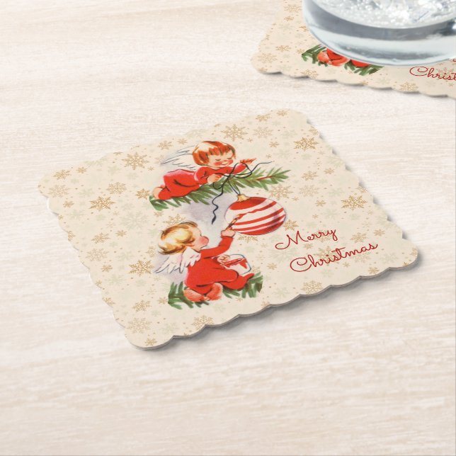 Engel dekorieren den Weihnachtsbaum-Untersetzer Untersetzer (angewinkelt)