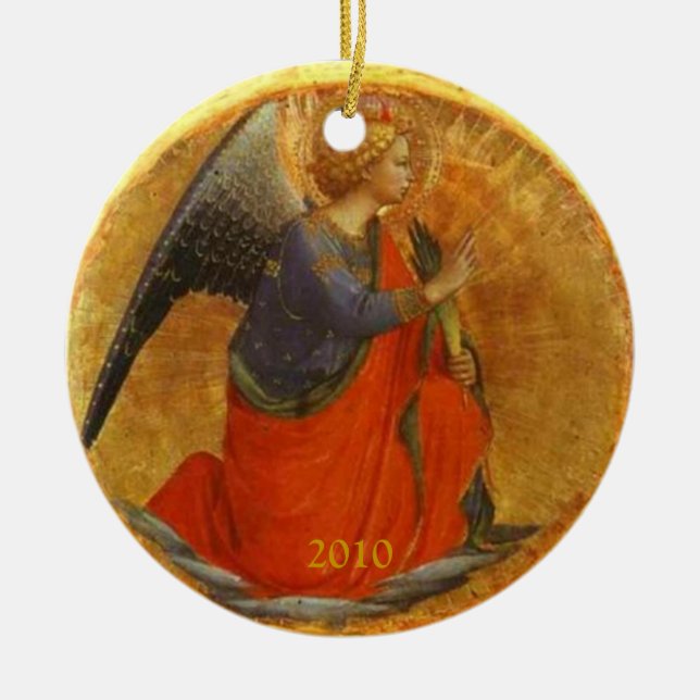 Engel der Ankündigungs-Gewohnheit datiert Keramik Ornament (Vorne)