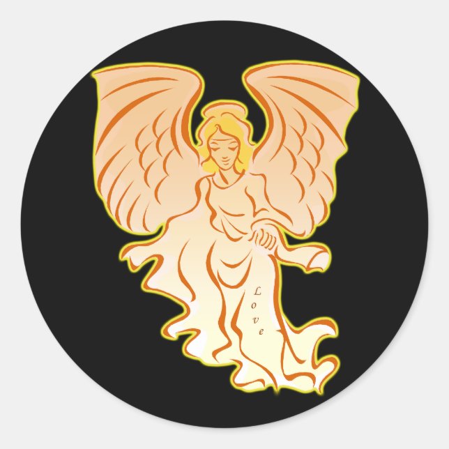 Engel der Aufkleber für die Liebe (Vorderseite)