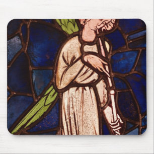 Engel, der eine Trompete, c.1280 spielt Mousepad