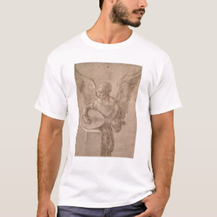 Engel, der einen Dichtungskitt, 1491 spielt T-Shirt
