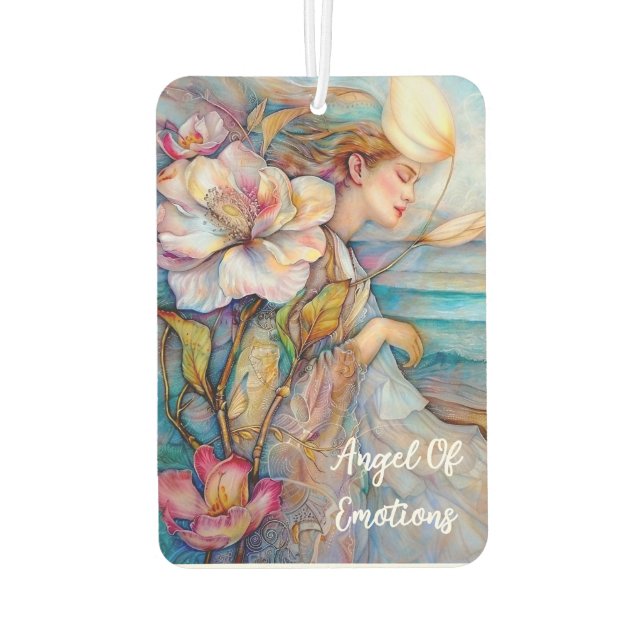 Engel der Emotionen Turquoise Air Freshener Autolufterfrischer (Rückseite)