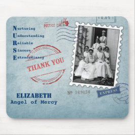 Engel der Gnade. Vintag Nurses Individuelle Name Mousepad