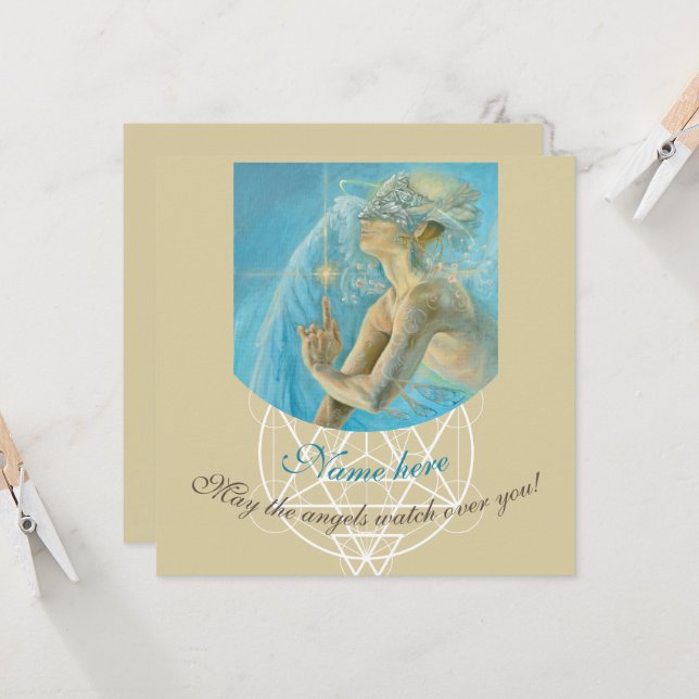 Engel der göttlichen Liebe und Schutz schöne Künst (Vorderseite/Rückseite Beispiel)