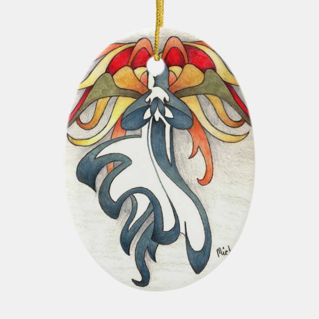 Engel der Hoffnung Keramikornament (Vorne)