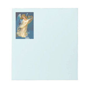 Engel, der Musik auf einer Harfe spielt Notizblock