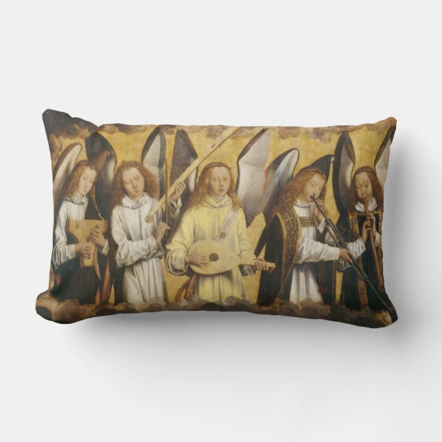 Engel der Musiker von Memling verlassen Panel Lendenkissen (Vorderseite)