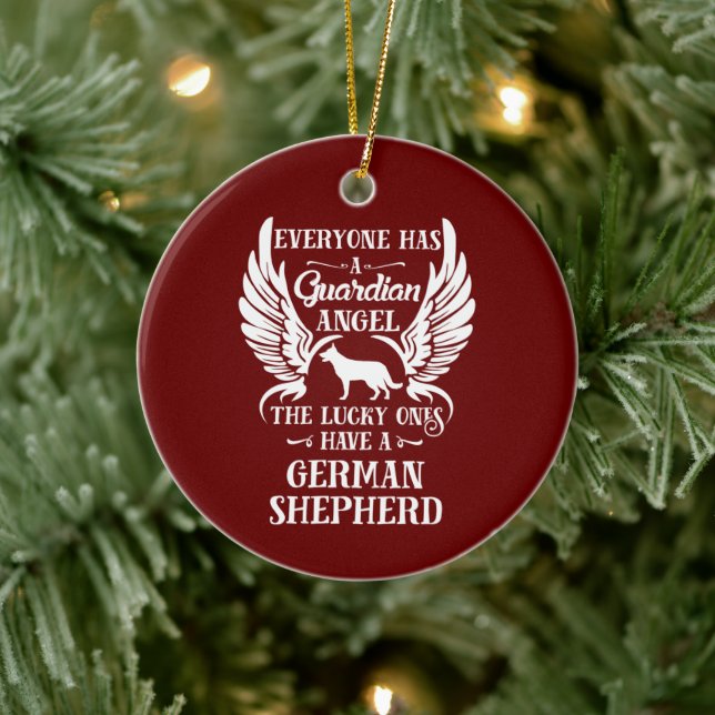 Engel der Schutzhunde Keramik Ornament (Baum)