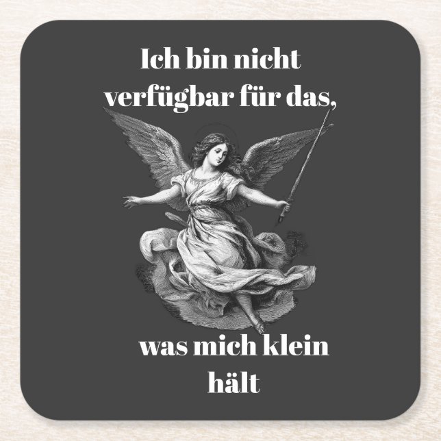 Engel der Unverfügbarkeit  Rechteckiger Pappuntersetzer (Vorderseite)