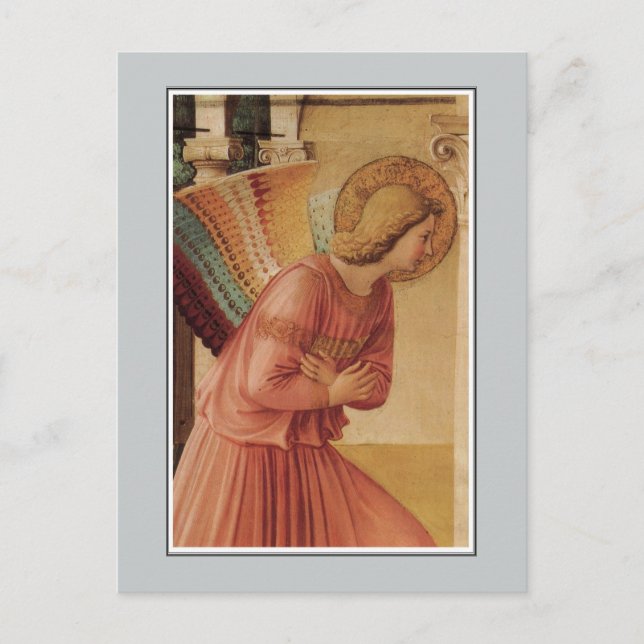 Engel der Verkündigung durch Fra Angelico Postkarte (Vorderseite)