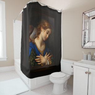 Engel der Verkündigung von Carlo Dolci Duschvorhang