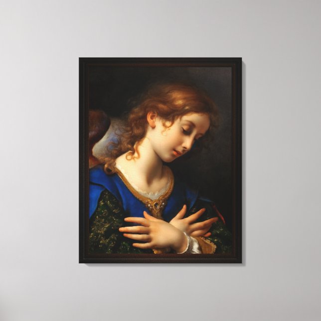 Engel der Verkündigung von Carlo Dolci Leinwanddruck (Vorderseite)