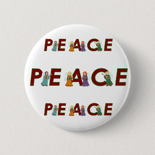 Engel des Friedens Button