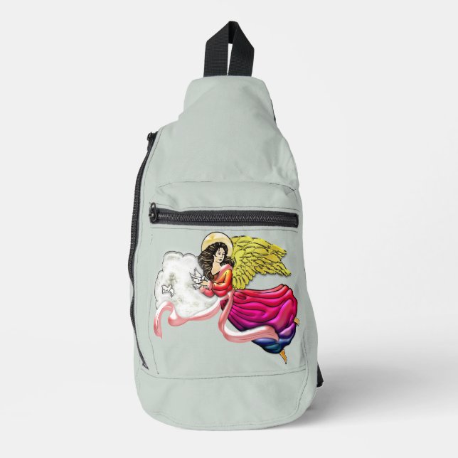 Engel des Friedens und der Harmonie Crossbody Bag (Vorderseite)