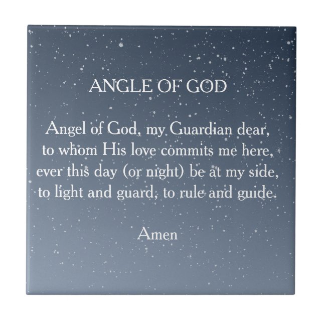 Engel des Gottes Fliese (Vorderseite)