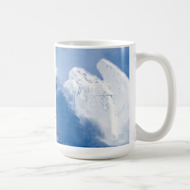 Engel des Herrn Encamps um dich, Psalm 34:7 Tasse (Rechts)