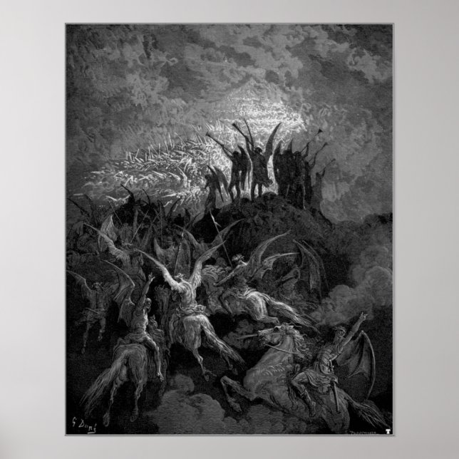 Engel des Himmels blasen ihre Trumpeten Gustave Do Poster (Vorne)