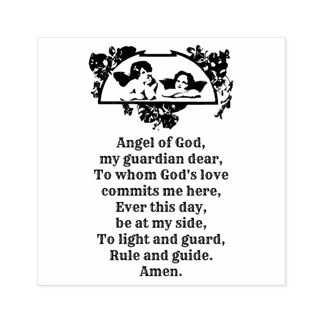 Engel des katholischen religiösen Gebets Gottes Gummistempel (Prägung)