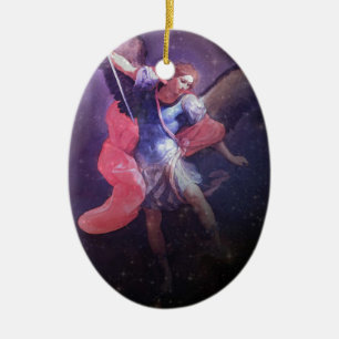 Engel des Mutes Keramikornament