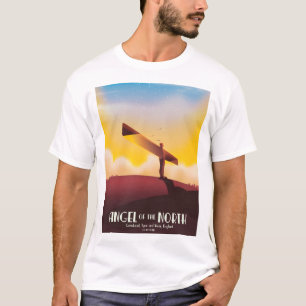 Engel des Reiseplakats von North Vintage. T-Shirt