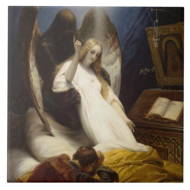 Engel des Todes (Gehe zum Himmel) (Horace Vernet) Fliese (Vorderseite)