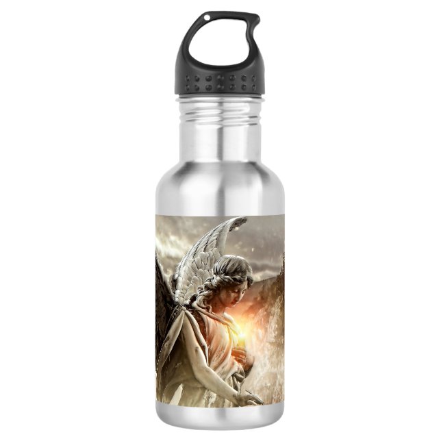 Engel des Unglücks Edelstahlflasche (Vorderseite)