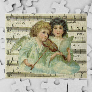 Engel des viktorianischen Weihnachtsfestes Violine