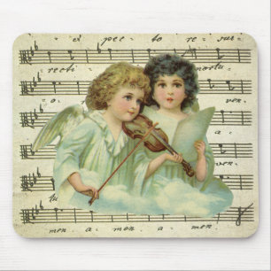 Engel des viktorianischen Weihnachtsfestes Violine Mousepad