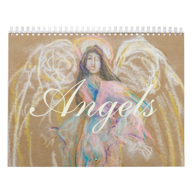 Engel: Detail der Pastellzeichnungen Kalender (Titelbild)