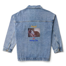 Engel die freche Katzen-Denimjacke
